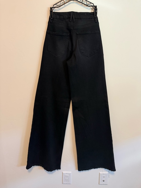 Good American Black High-Rise Wide Leg Jeans - Picture 3 of 5
